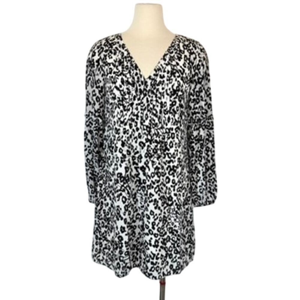 Lilly Pulitzer Silk Cleme Mini Dress Chiffon in Coconut Lets Pawty Black/White 4